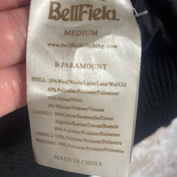 Bellfield Red Plaid Wool Blend Bomber Jacket Sherpa Collar Men's M Britain - Picture 10 of 13